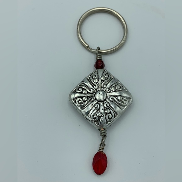 Large Handmade Beaded Keychain - Picture 1 of 3